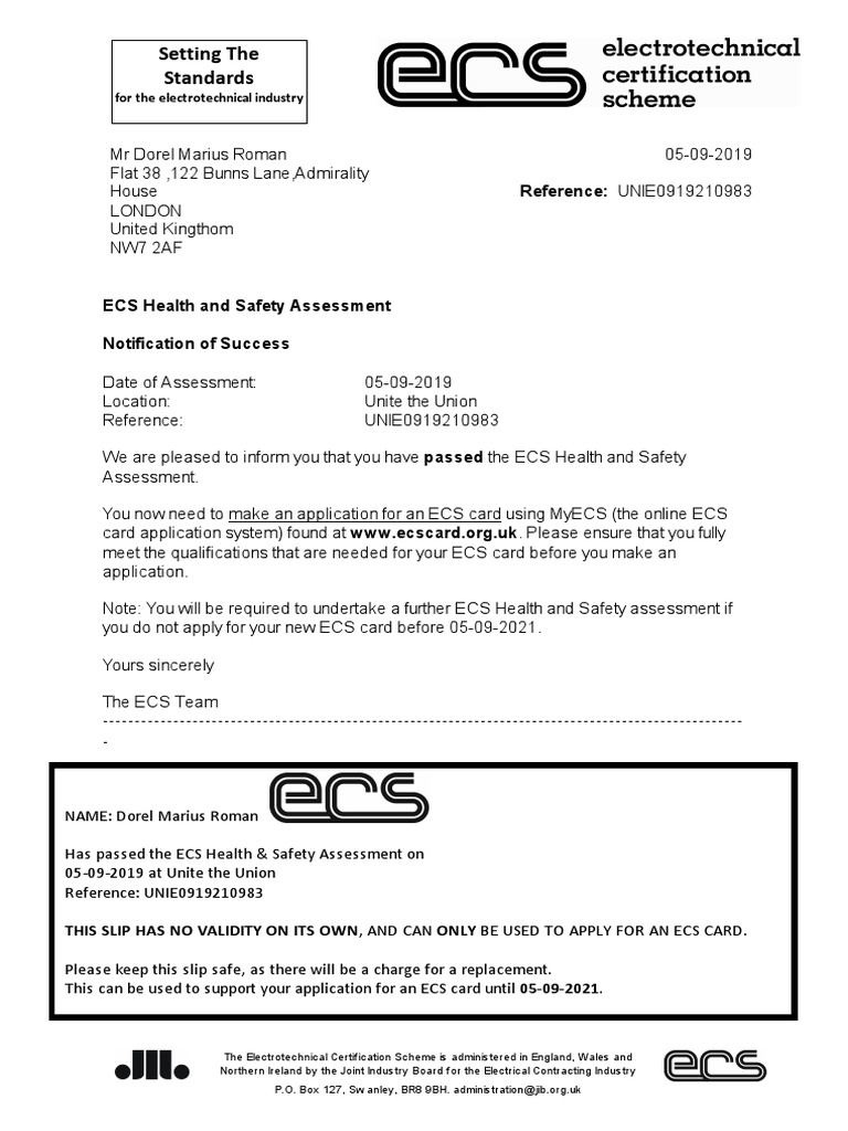 ECS Black Card Application Steps | PDF