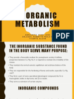 Inorganic Metabolism and Water Balance