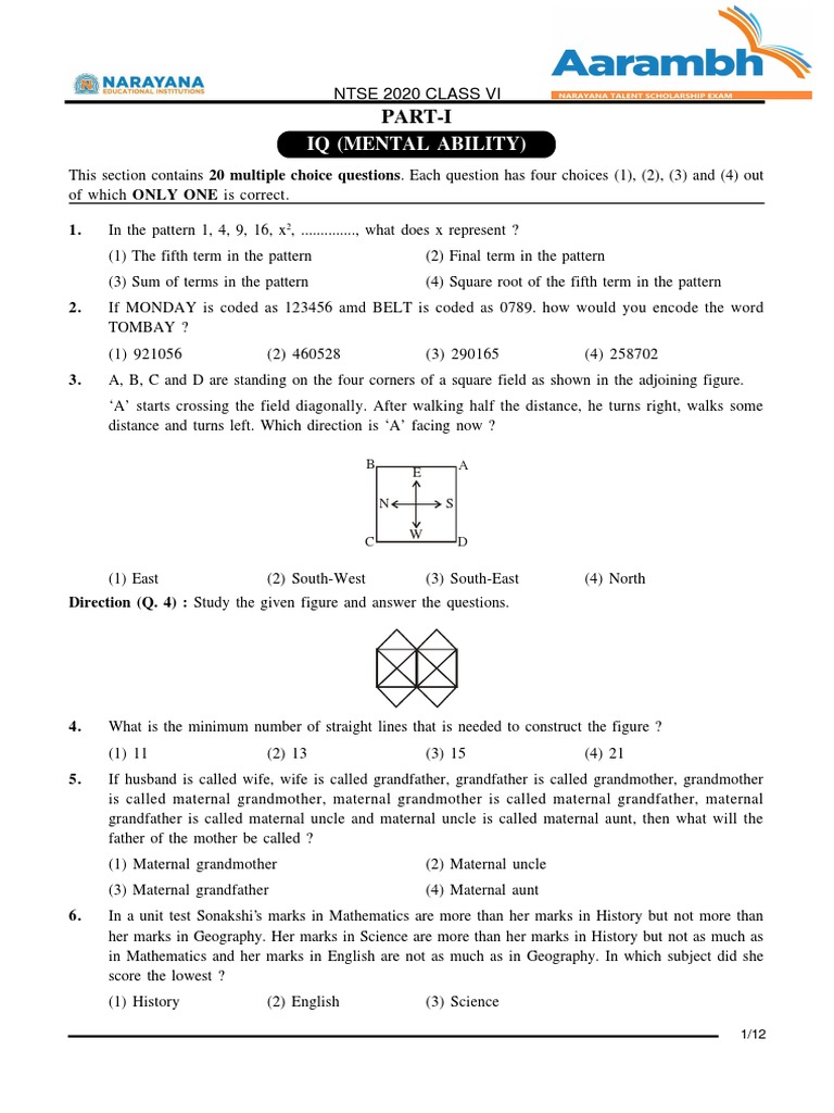 Aarambh Sample Paper - Class-Vi (V To Vi) | PDF | Planets | Natural ...