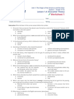 Earth Science SHS 1.4 Worksheet 1