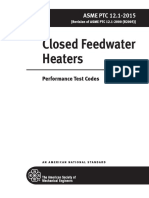 Closed Feedwater Heaters: ASME PTC 12.1-2015