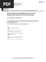 Factors Affecting The Adoption of An Internet Based Sales Presence For Small Businesses