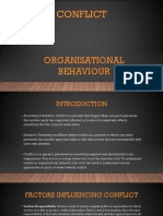 Conflict in Organisational Behaviour