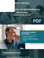 Pathways To Entrepreneural Ventures