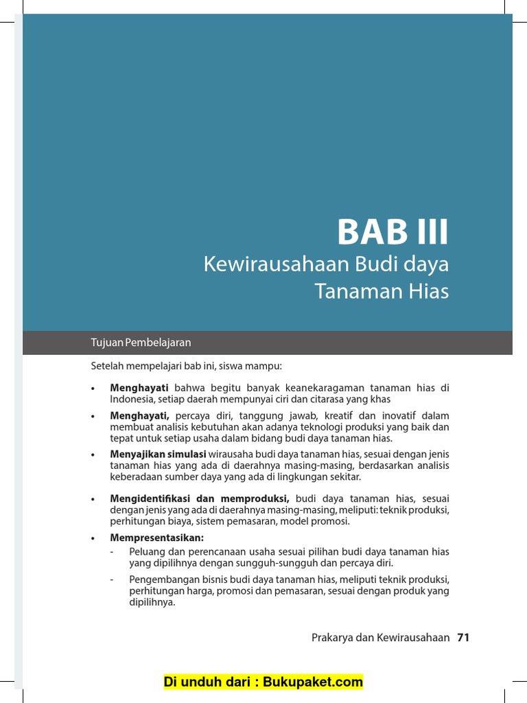 Bab 3 Kewirausahaan Budi Daya Tanaman Hias