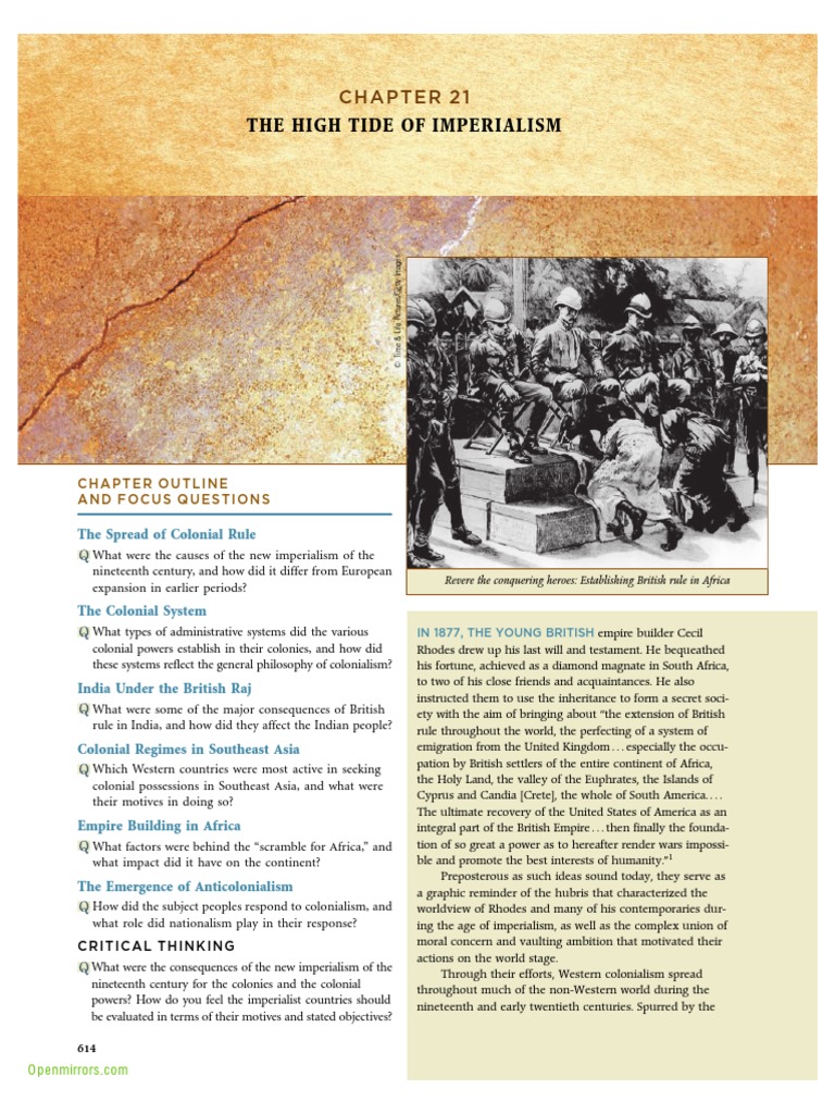 Chapter 21 Imperialism Pdf Colonialism Imperialism