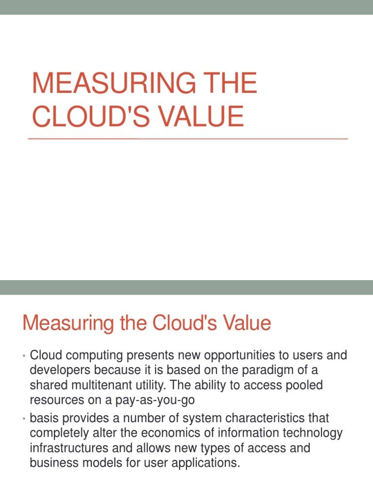 Measuring Cloud Service Value | PDF | Representational State Transfer ...