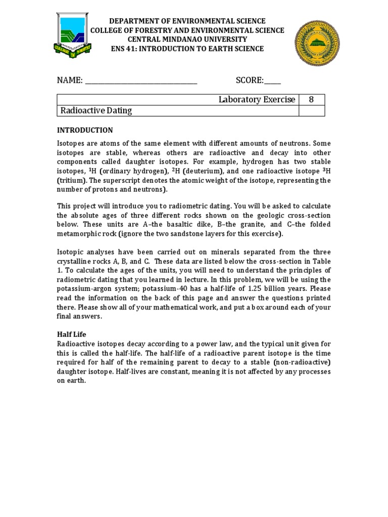 Radiometric Dating and Half-Life Calculations | PDF | Isotope ...