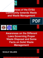 Awareness of The EVSU Community Towards Waste and