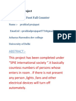 Laser Based Foot Fall Counter