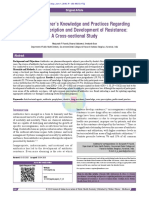 Dental Practitioner's Knowledge and Practices Regarding Antibiotic Prescription and Development of Resistance: A Cross Sectional Study