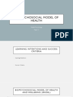 Biopsychosocial Model of Health