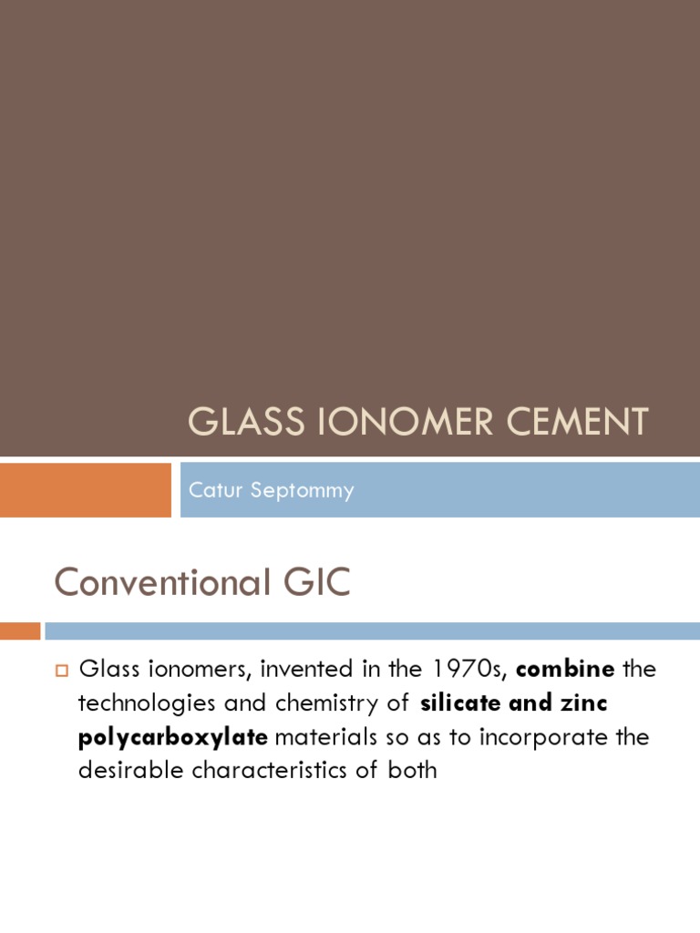 Dental Glass Ionomer Insights | PDF | Chemistry | Materials