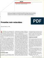 Preventive Resin Restorations: Review Articles