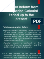Agrarian Reform From Spanish To Present-Done