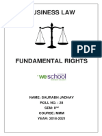 Business Law: Name: Saurabh Jadhav Roll No.: 28 Sem: Ii Course: MMM YEAR: 2018-2021