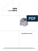 Laser Facsimile: Operating Instructions
