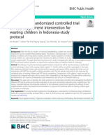 A Multicentre Randomized Controlled Trial of Food Supplement Intervention For Wasting Children in Indonesia-Study Protocol