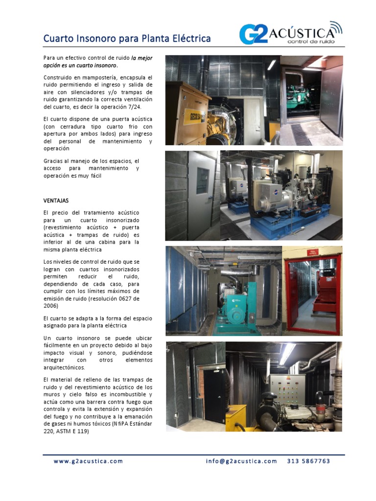 Cuarto Insonoro para Planta Eléctrica | PDF