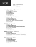 1500 Meter Third 4 Week Training Schedule For 2013