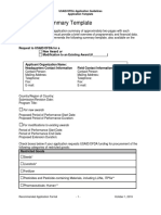 10-1-19 - USAID-OfDA Application Summary Template