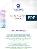 Teladoc Investor Presentation September 2017 PDF