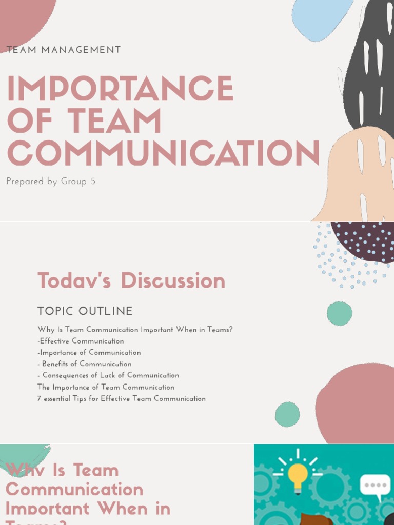 Importance of Team Communication | PDF | Team Building | Collaboration