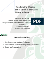 Recent Trends in Effective Safety Management in the Global Mining Industry