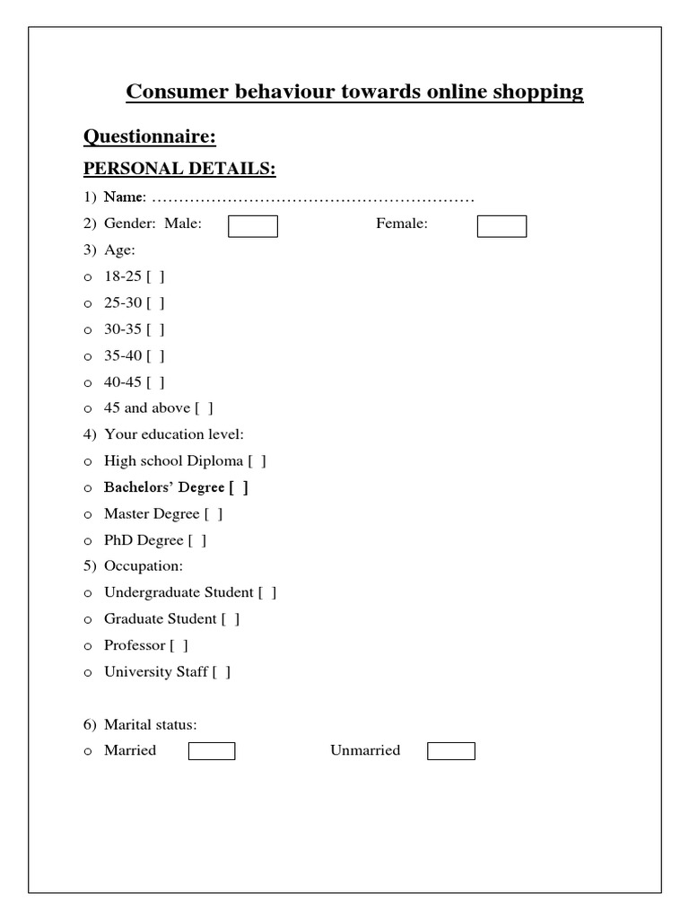 Consumer Behaviour Towards Online Shopping | PDF | Online Shopping ...