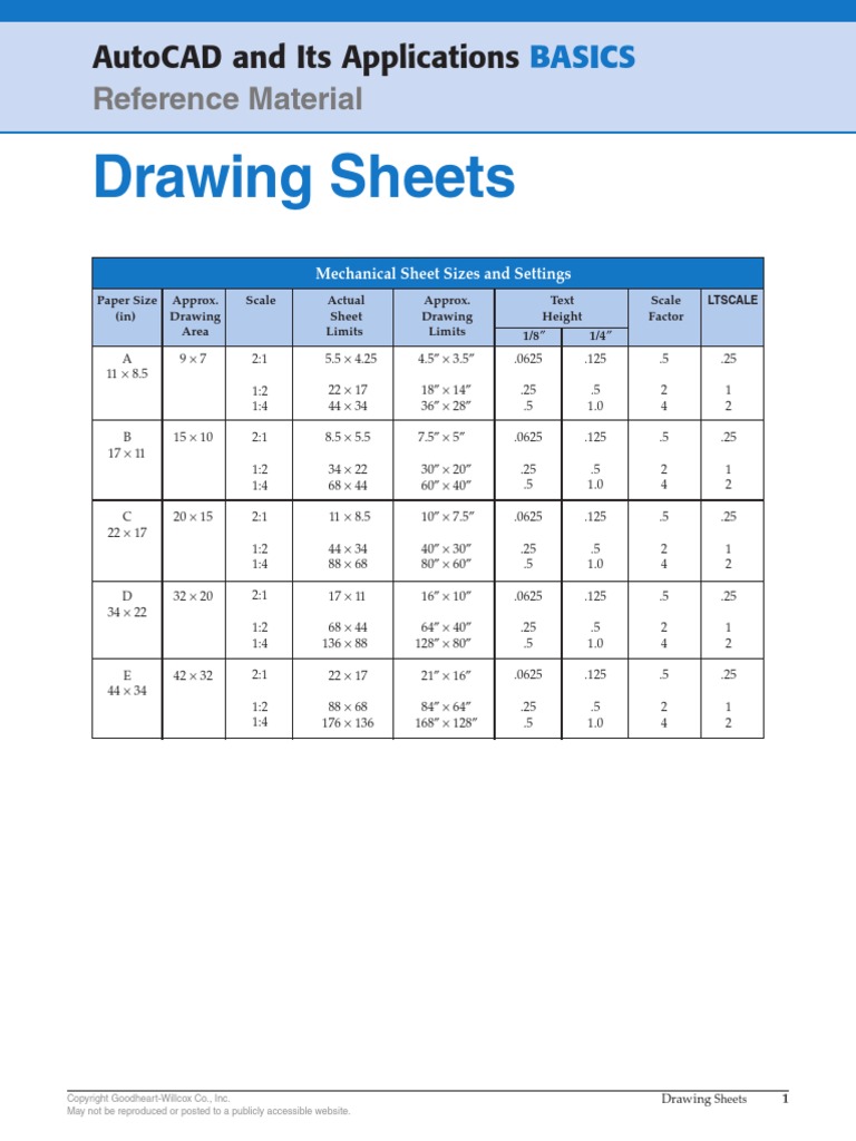 Drawing Sheets: Reference Material | PDF | Media Technology | Stationery