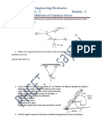 Engineering Mechanics Assignment No - 2 Module - 2 Equilibrium of Coplanar Forces