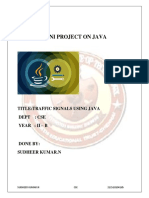 Mini Project On Java: Title:Traffic Signals Using Java Dept: Cse Year: Ii - B