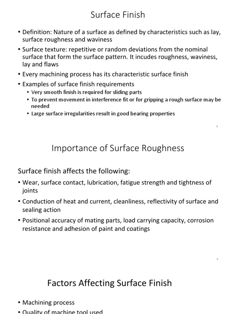 Surface Finish 2 Saman Ma'Am | PDF | Surface Roughness | Machining