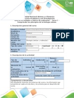 Guía de Actividades y Rúbrica de Evaluación - Tarea 1 - Comprender Los Principios de La Biología Celular