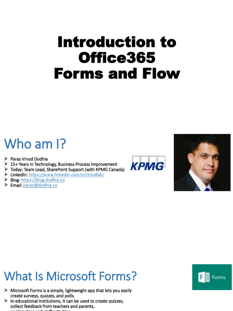 Office 365 Forms Workflow Overview | PDF | Office 365 | Microsoft