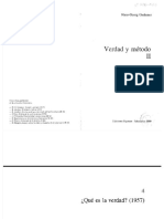 ¿Qué Es La Verdad? Hans-Georg Gadamer 1957