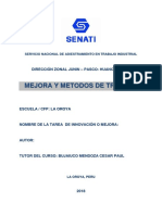 MEJORA DE PROCESO INDUSTRIAL EN EMPRESA