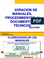 Elaboracion de Manuales