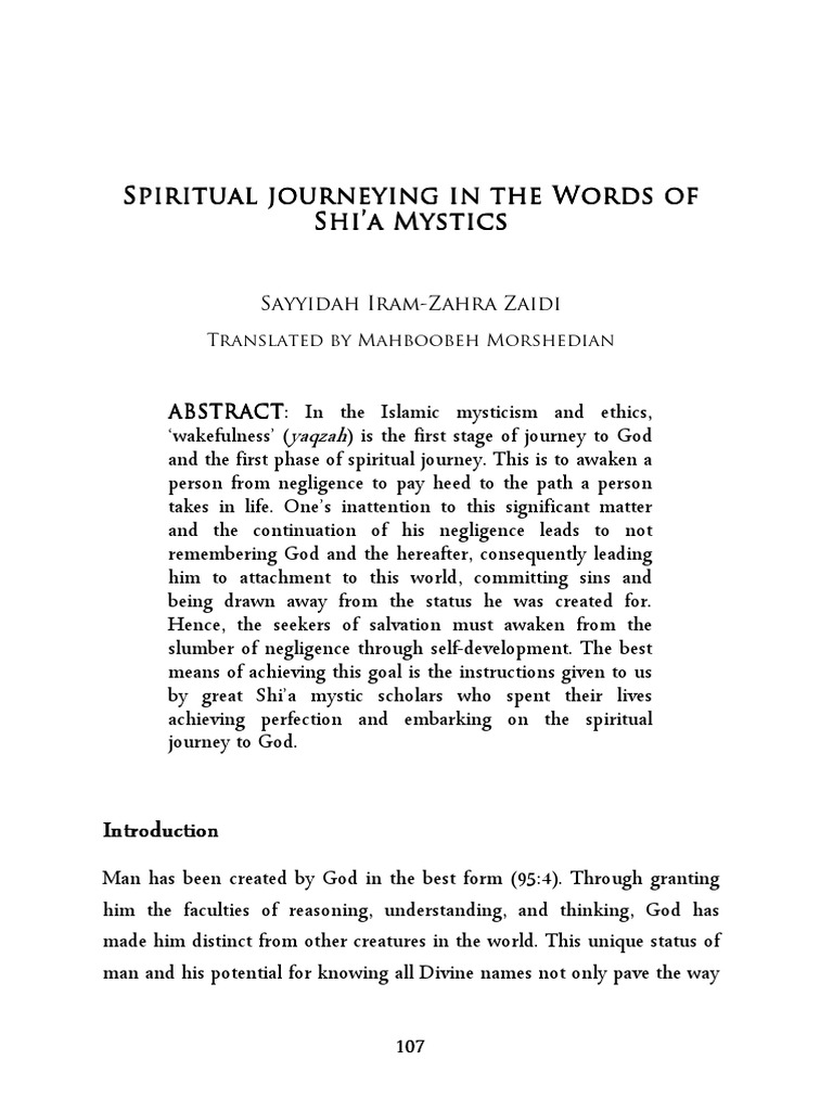 Spiritual Awakening in Shi'a Mysticism | PDF | Spirituality | Sufism