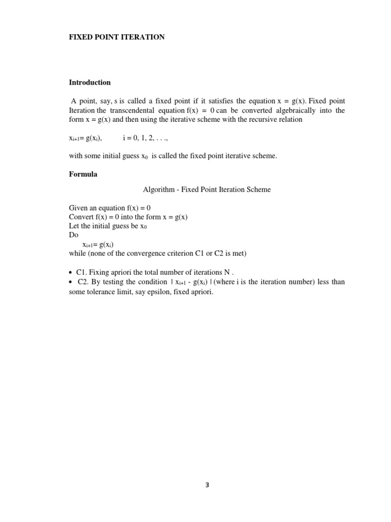 Fixed Point Iterations | PDF | Applied Mathematics | Mathematical Relations