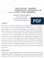 Drama and Social Change Osofisan's Humanistic Approach in Once Upon Four Robbetrs - Bosed F. Afolayan