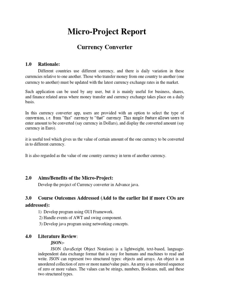 Currency Converter PDF | PDF | Json | Java (Programming Language)