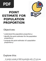 Point Estimate For Population Proportion