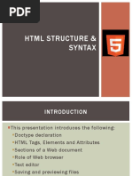 HTML Structure & Syntax