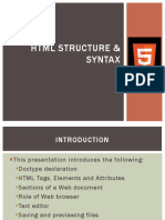 HTML Structure & Syntax