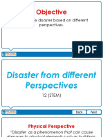 Disasters From Different Perpectives