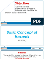 Explain and Elucidate Hazards. Give Examples of The Types of Hazards. Explain The Impact of Various Hazards On Different Exposed Elements