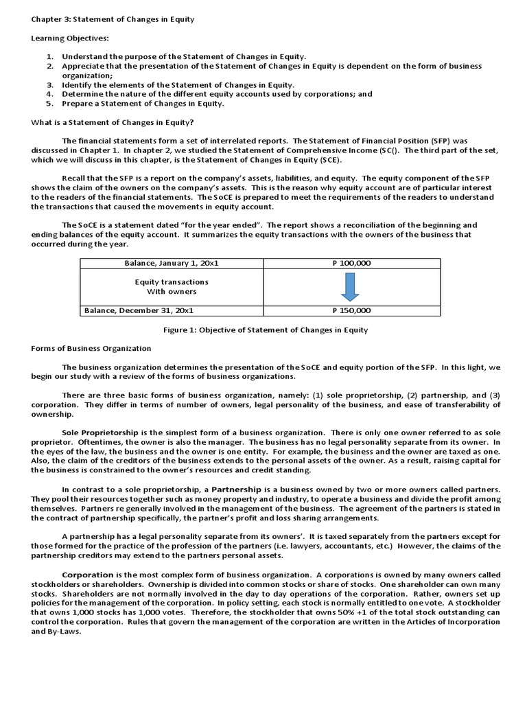 Statement of Changes in Equity Overview | PDF | Retained Earnings ...