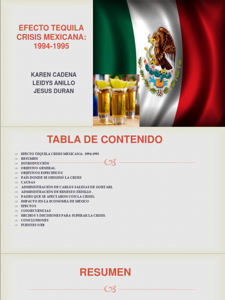 Crisis Mexicana Efecto Tequila PDF Economias Macroeconómica