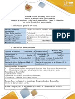 Guía de Actividades y Rúbrica de Evaluación - Tarea 2 - Creación de Texto Descriptivo, Autorretrato (1)